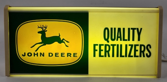 John Deere Quality Fertilizers Lighted Dealer Sign