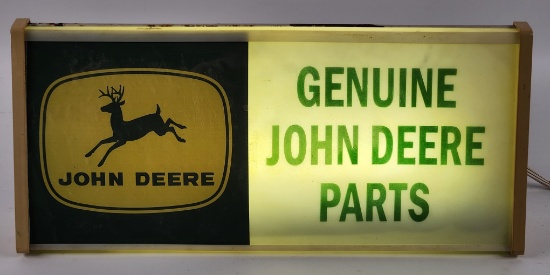 Genuine John Deere Parts Lighted Adv. Dealer Sign