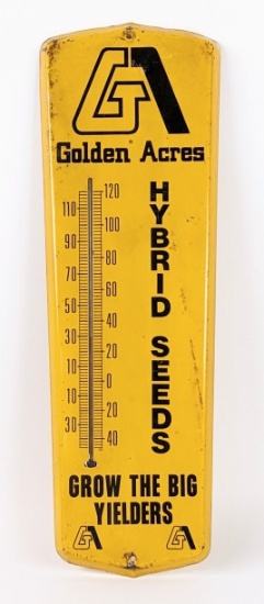 Golden Acres Hybrid Seeds Metal Adv. Thermometer