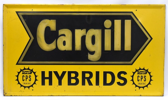 Vintage SST Cargill Hybrids Embossed Adv Sign