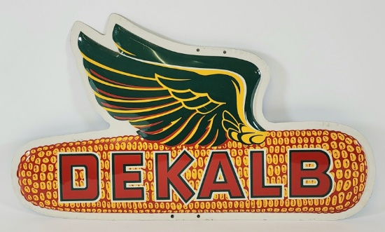 DeKalb Corn Embossed Tin Sign