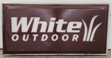 6ft DS White Outdoor Lawn Equipment Lighted Sign