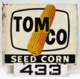 Vintage DST Tomco Seed Corn Flange Sign