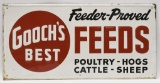 Vintage SST Goochs Best Feeds Embossed Sign