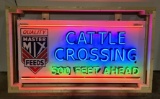 Custom Cattle Crossing Tin Neon Sign