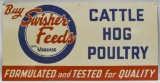 Vintage SST Swisher Feeds Cattle Hog Poultry Sign