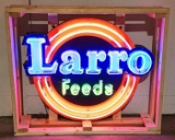 Original Larro Feeds Tin Neon Sign