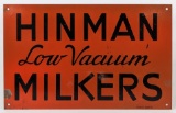 Vintage SST Hinman Milkers Advertising Sign