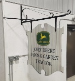 John Deere Lawn & Garden Tractor Sign w/ Hanger