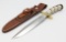 Randall M 1 8in Finger Groove Stag Fighting Knife