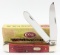 1997 Case XX Dark Red Bone Trapper Knife w/ Box
