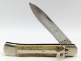 Robt Klaas Kissing Crane Stag Leverlock Knife