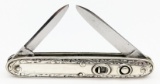 Vtg Schrade Cut Co 2 Blade Sterling Switchblade