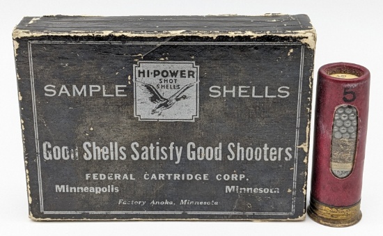 Early Federal Shot Shells Salesman Cut Away Sample