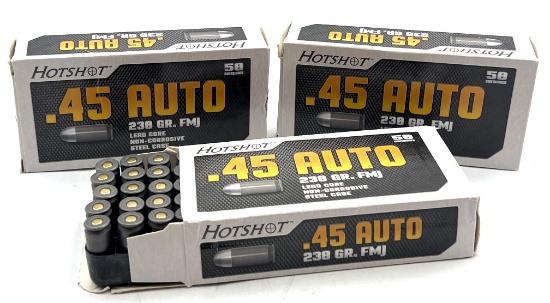 (3) Hotshot .45 Auto Ammunition
