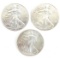 (3) 2013 One Ounce American Silver Eagle Dollars