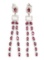 Platinum Genuine Ruby & Diamond Dangle Earrings
