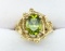 Ladies 14K Yellow Gold Peridot Cocktail Ring