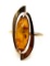 14K Rose Gold and Amber Soviet Dinner Ring