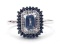 Sterling 2.5ct Genuine Aquamarine Diamond Ring