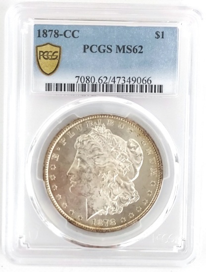 1878-CC U.S. Morgan Silver Dollar PCGS MS 62