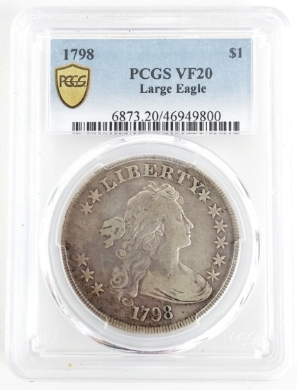 1798 U.S. Draped Bust Silver Dollar PCGS VF 20
