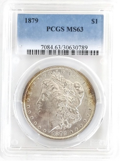 1879 U.S. Morgan Silver Dollar PCGS MS 63