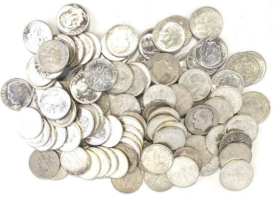 $10 Face Value 90% Silver Roosevelt Dimes