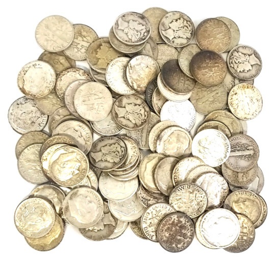 $9.90 Face Value 90% Silver Dimes