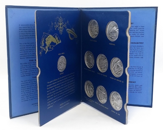1962 Seattle World's Fair 9 Pc. Silver Medal Set
