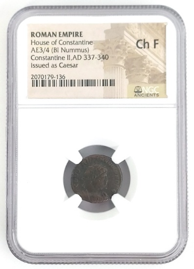 NGC Roman Empire House Of Constantine Coin Ch F