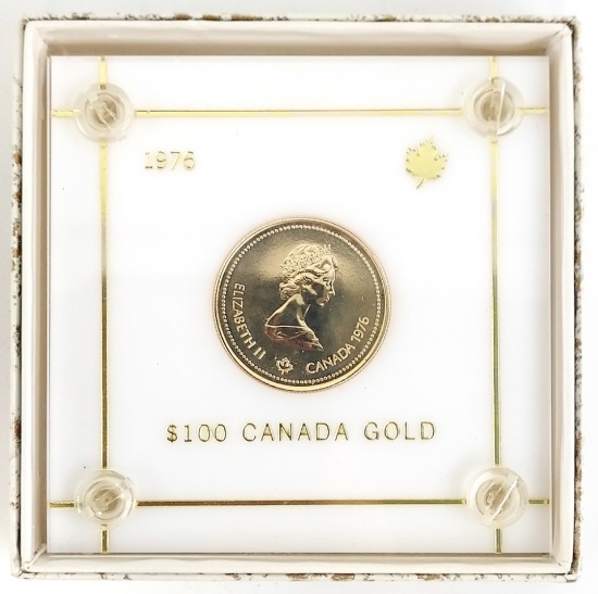 1976 Canada $100 Gold Olympic Coin