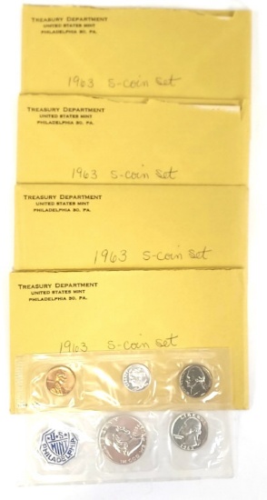 (4) 1963 United States Silver Proof Sets