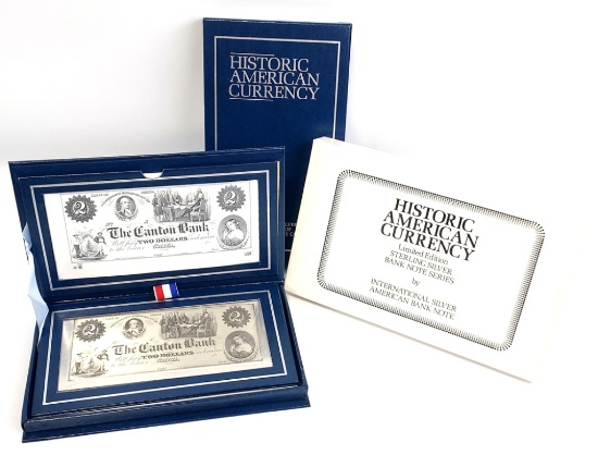 Sterling Silver $2 Maine The Canton Bank Banknote