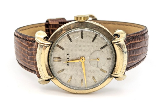 Vintage Men's Benrus Fancy Lug Swiss Wristwatch