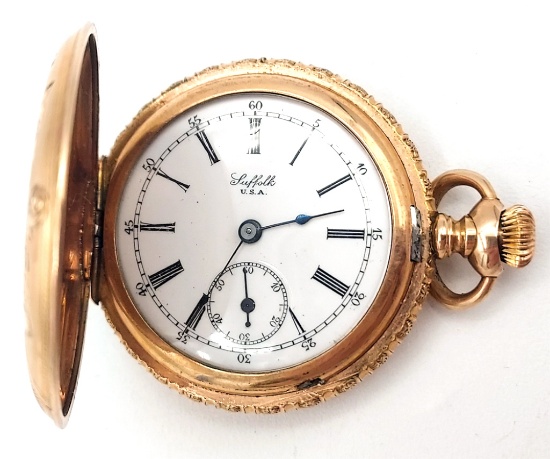 Suffolk Grade 176 Hunting Case Pocket Watch