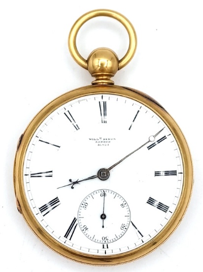 18K Gold Will M. Dixon London Pocket Watch