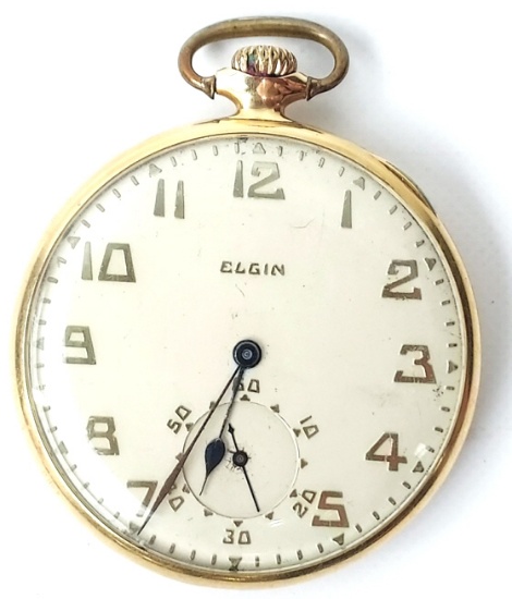 Elgin GM Wheeler Grade 452 Open Face Pocket Watch