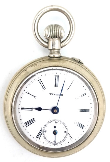 Swiss Victor Open Face Pocket Watch