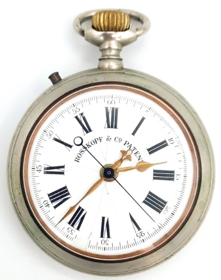 Swiss Rosskopf Brevet Open Face Pocket Watch
