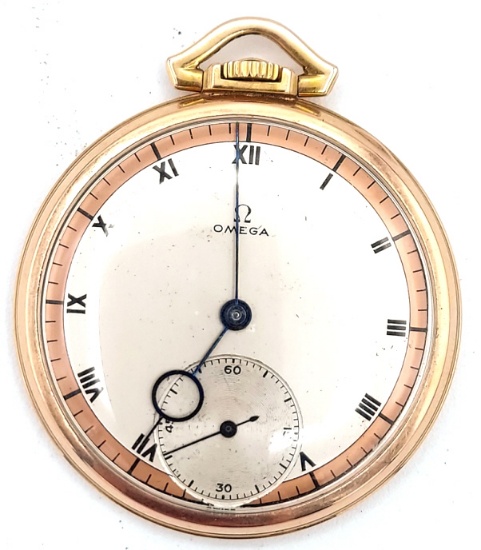 Vintage Swiss Omega Open Face Pocket Watch