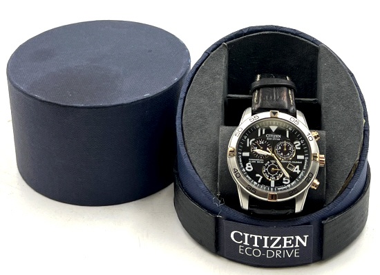 Men's Black Citizen Eco-Drive Chronograph Watch