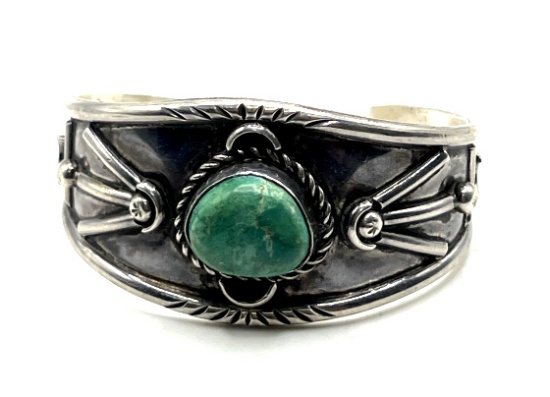 Sterling Silver Native American Cuff Bracelet