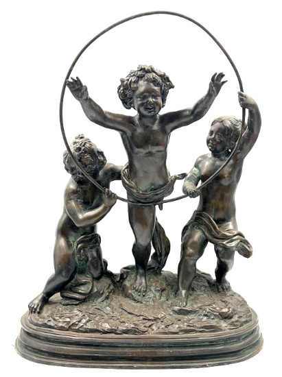 Maitland-Smith Ltd. Bronze Children Sculpture