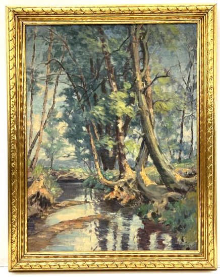 1937 Nelson D. Wilson Landscape Oil on Canvas