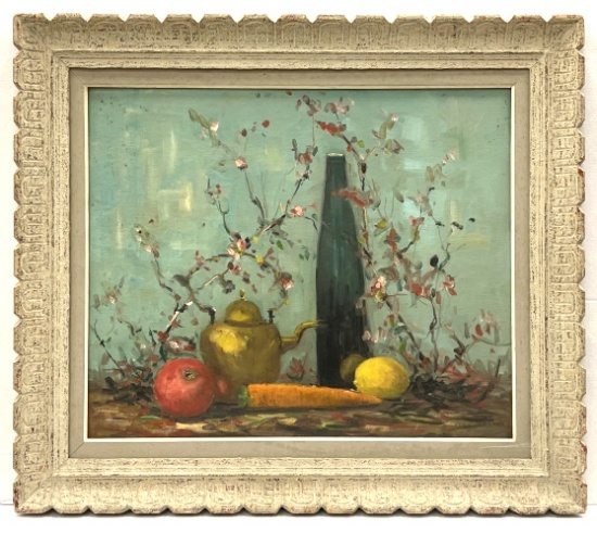 George C. Baum Still Life Oil on Canvas Painting