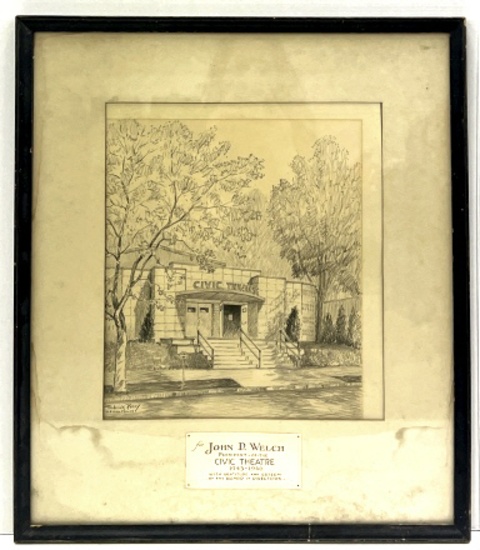 Fedrick Polley Graphite on Paper Civic Theatre