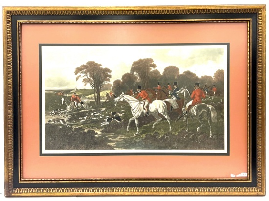 J.F. Herring "Breaking Cover" Framed Print