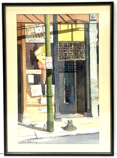 Jack Denney Signed Watercolor Framed