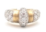 18K Yellow Gold Diamond Cocktail Ring